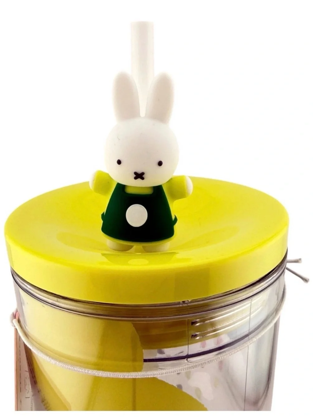 Miffy & Starbucks Yellow Bunny Tumbler with Miffy Topped Straw NWT